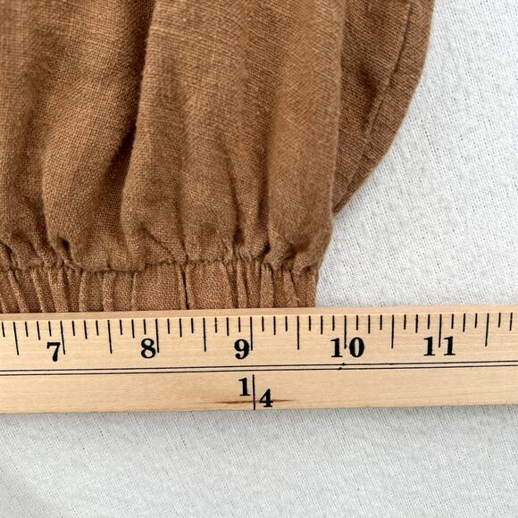 ENZA COSTA Linen Crop Tank Bra Top Womens XS Brown Layering Minimal Revolve NEW - Picture 12 of 13